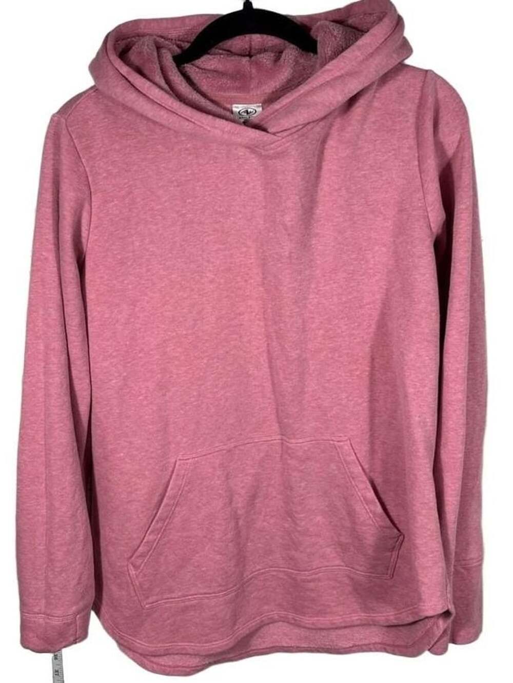 Athletic Works Hoodie Size L (12-14) Pink Heather Pullover Fleece Pocket